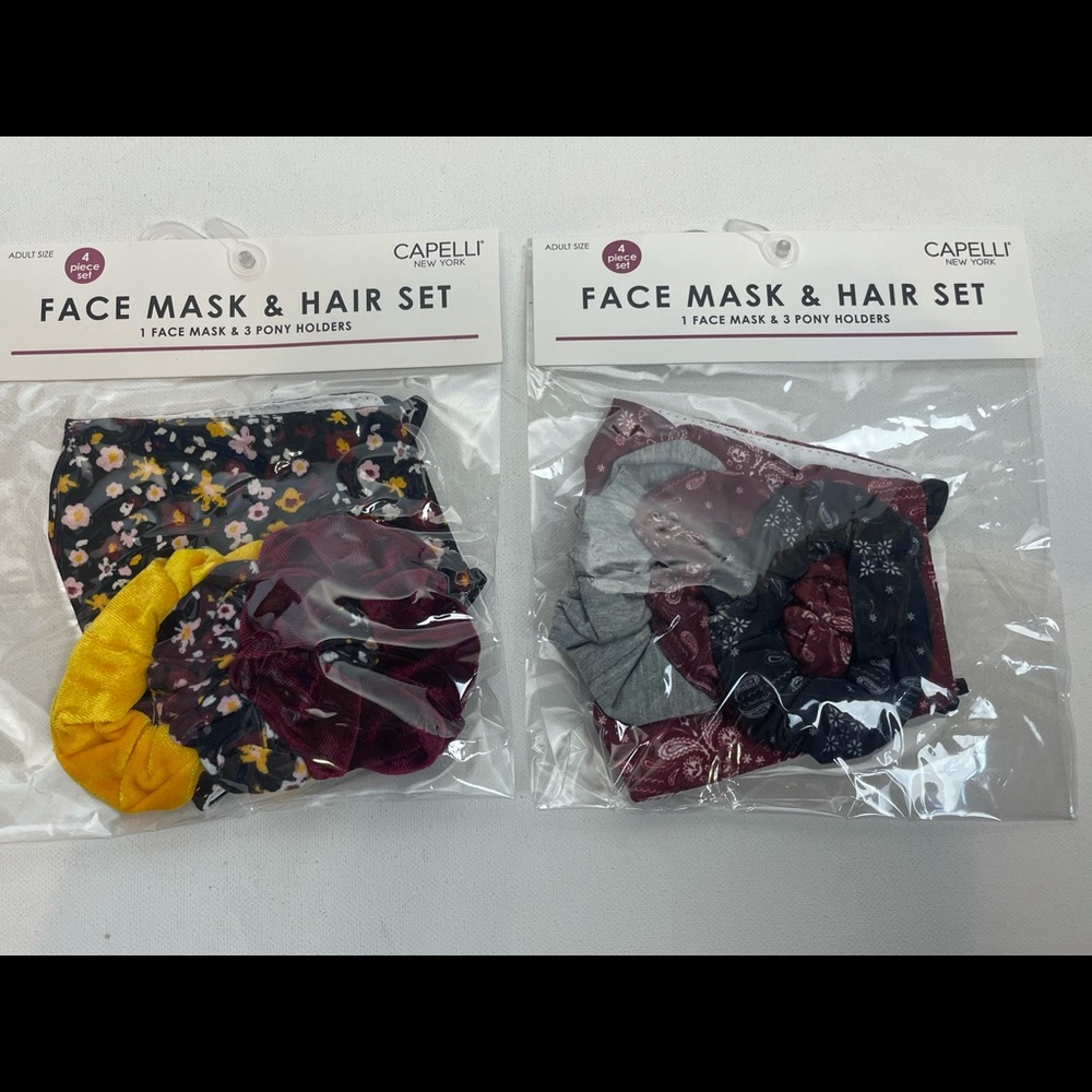 Capelli New York face mask hair tie Set